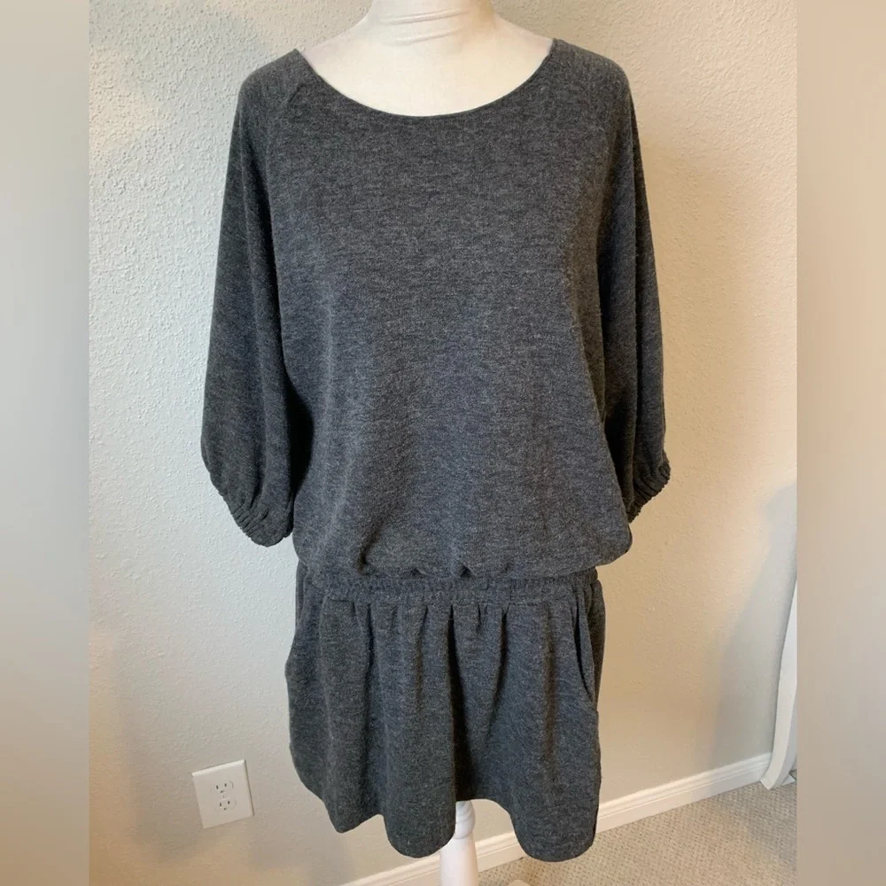 Amanda Uprichard Gray Amaya Dress with Pockets Size Small